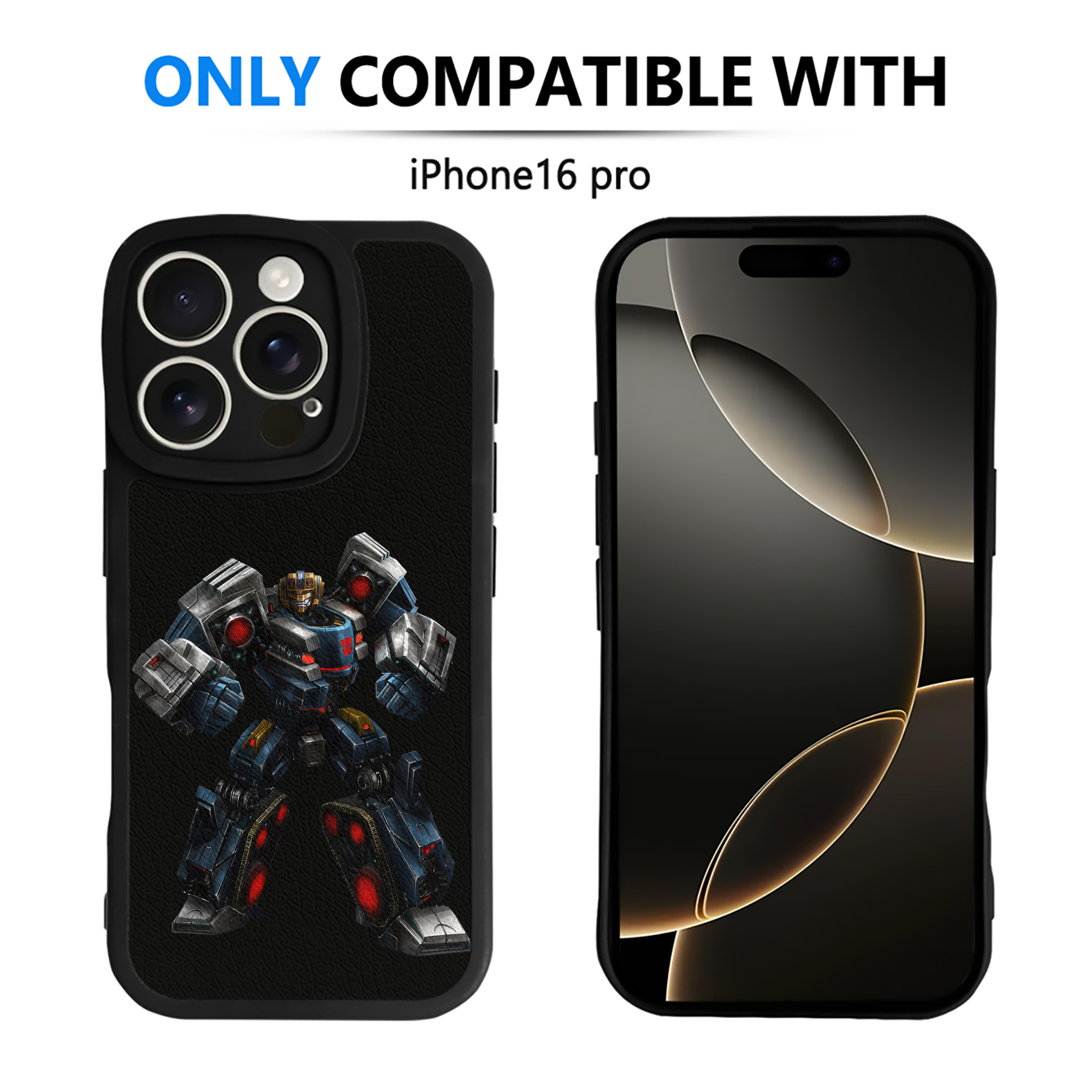 （画像用） Transformers トランスフォーマー 【iPhone 16シリーズ対応】シリコンスマホケース（レザー調） 材質：シリコン